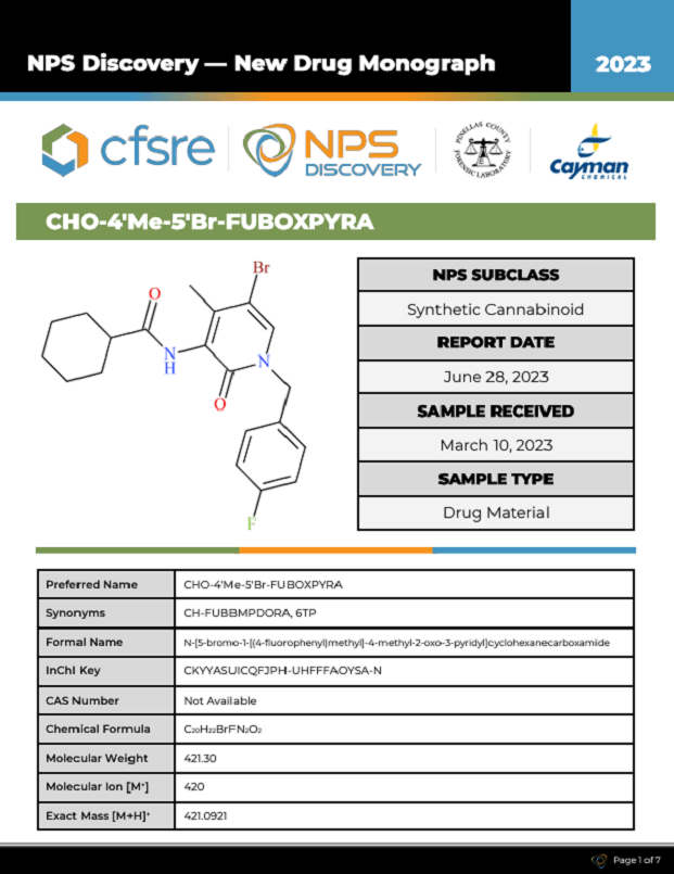 ​New Drug Monograph: CHO-4'Me-5'Br-FUBOXPYRA 